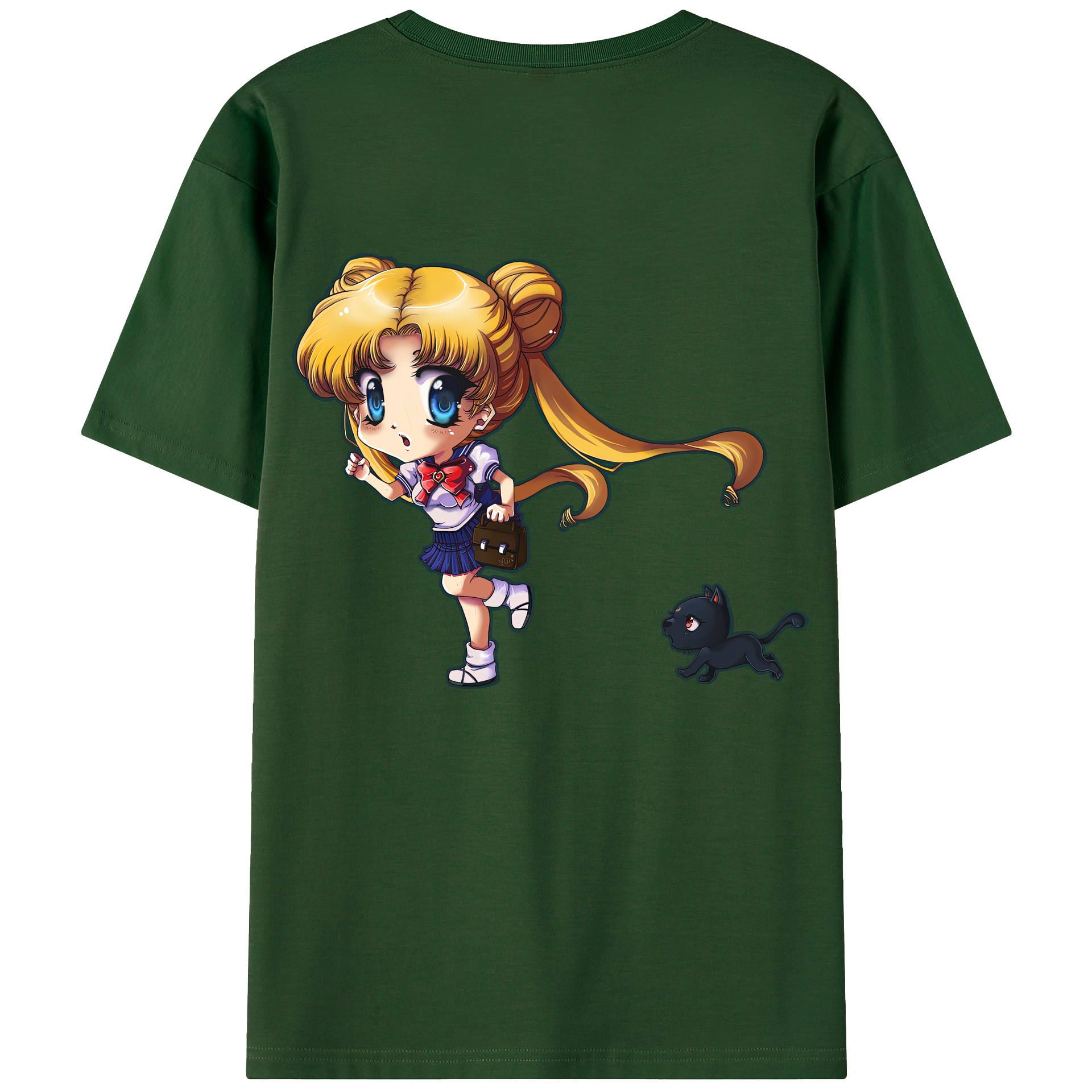 （画像用） 美少女戦士セーラームーン 愛野 美奈子 あいの みなこ Sailor Moon Aino Minako 綿100％半袖Tシャツ（背面プリント）